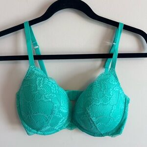 Teal convertible racer back bra, 34DD